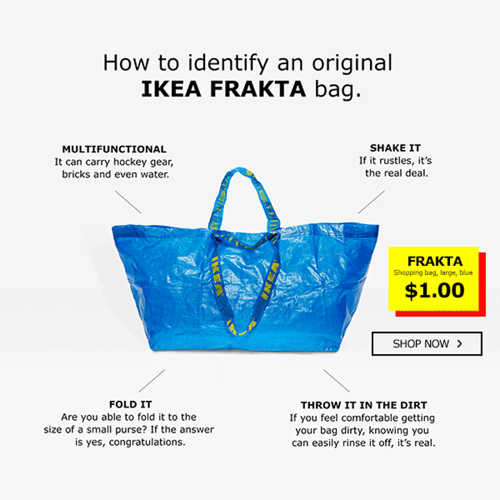 Estas son las divertidas reacciones de IKEA a la “copia” de su bolsa de Balenciaga