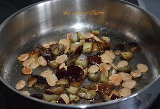 Arroz al azafrán con dátiles y almendras