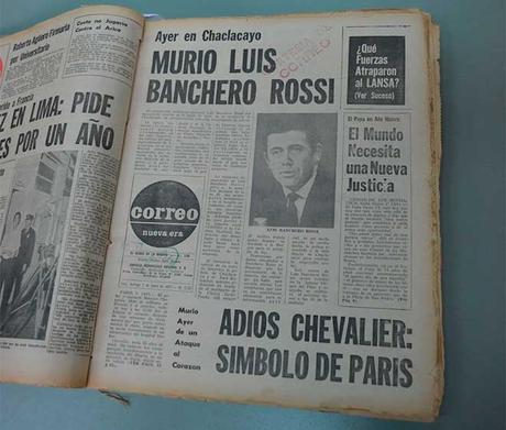 Anuncio de la muerte de Luis Banchero Rossi