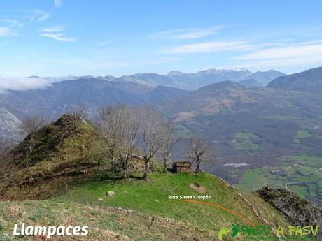 Ruta Sierra del Crespón: Vista de Llampaces