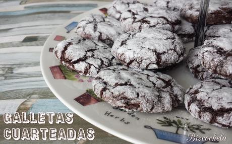 GALLETAS CUARTEADAS DE CHOCOLATE : SIN HARINA NI MANTEQUILLA