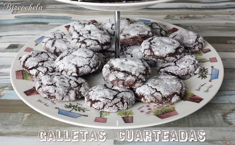 GALLETAS CUARTEADAS DE CHOCOLATE : SIN HARINA NI MANTEQUILLA