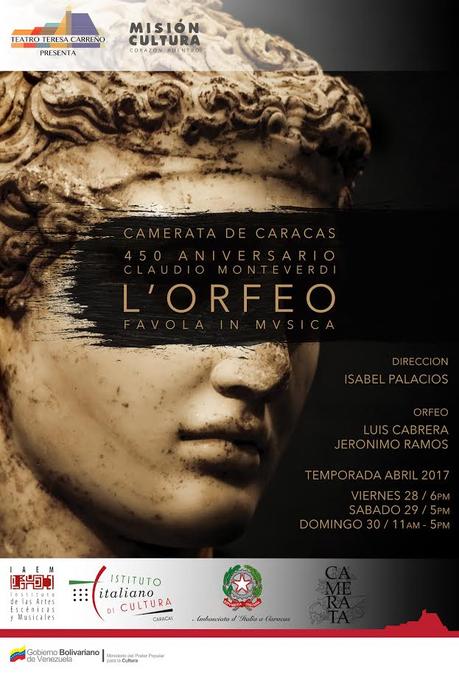Camerata Caracas marco Aniversario nacimiento Claudio Monteverdi presenta Ópera Orfeo