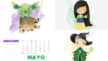 3 calendarios de mayo para imprimir a los niñ@s