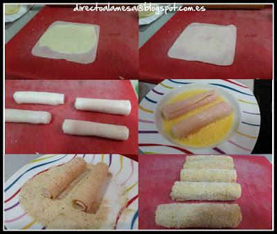 Flamenquines de jamón y queso Flamenquines de jamón y queso