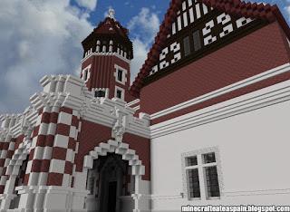 Réplica Minecraft del Palacio de Miramar, San Sebastian, Pais Vasco, España.