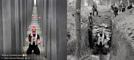 Un artista transforma los selfies en el memorial del Holocausto en algo más trágico Un artista transforma los selfies en el memorial del Holocausto en algo más trágico