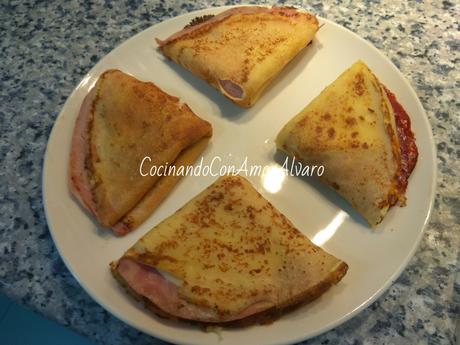 Crepes Salados de Jamón y Queso