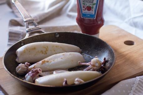 Calamares rellenos con gambas y ketchup Heinz #KetchupHeinz50