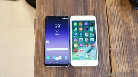 Comparativa del Samsung Galaxy S8 Plus y el iPhone 7 Plus