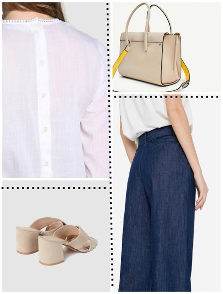 Camisa de encaje con pantalón de talle alto Camisa de encaje con pantalón de talle alto