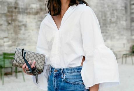 Camisa de encaje con pantalón de talle alto Camisa de encaje con pantalón de talle alto