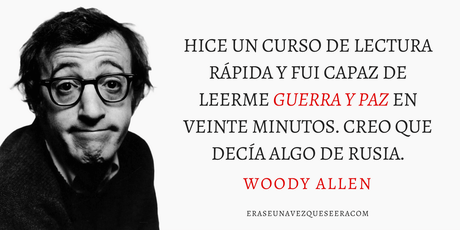 Frase de Woody Allen sobre la lectura