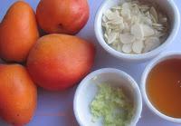 Albaricoques asados con miel y almendras Albaricoques asados con miel y almendras