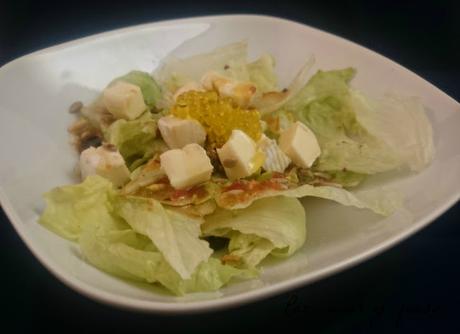 Ensalada con vinagreta de mermelada de tomate