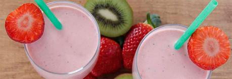 Bebida depurativa: batido de kiwi y fresas