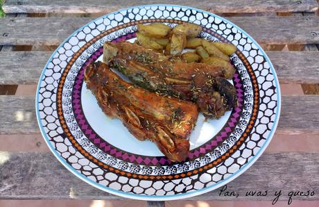 Churrasco de ternera asado con patatas al eneldo