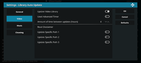 Como configurar que la Libreria de Kodi se actualice automáticamente