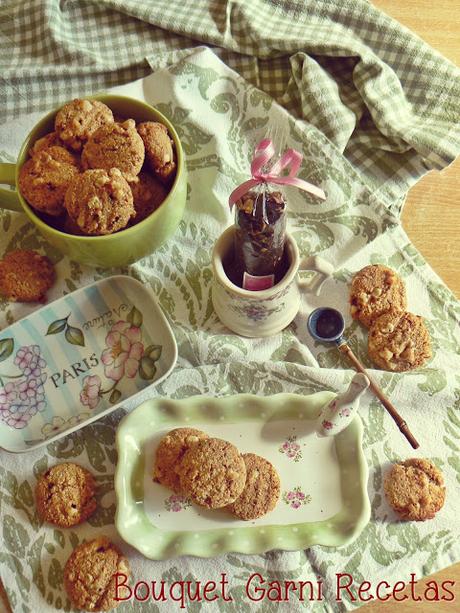 Cookies de avena, coco y chocolate blanco