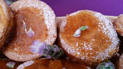 Galletas de espelta con melocotón y lavanda