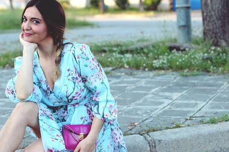 Vestido floral vaporoso de METISU Vestido floral vaporoso de METISU