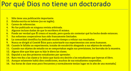 Por qué Dios no tiene un doctorado (ni Cifuentes ni sus Judas credibilidad)