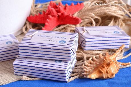 Detalles para boda marinera jabones personalizados estilo nautico Detalles para boda marinera jabones personalizados estilo nautico en azul