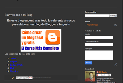 Pagina de inicio en Blog Pagina de inicio en Blog