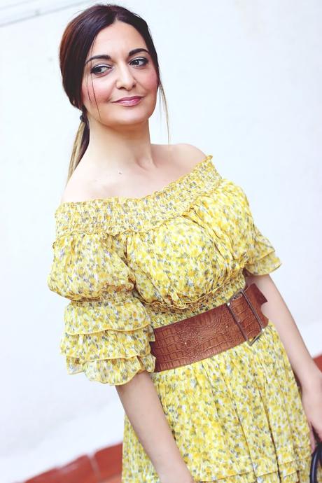 Vestido largo en amarillo Vestido largo en amarillo
