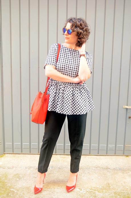 Blusa cuadros vichy con lazada trasera Blusa cuadros vichy con lazada trasera