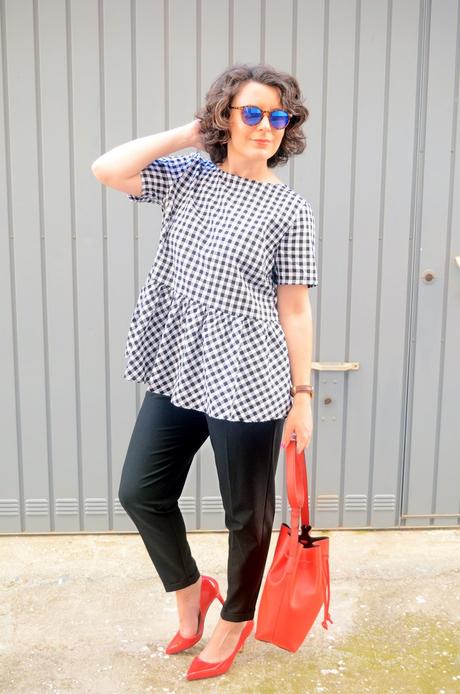 Blusa cuadros vichy con lazada trasera Blusa cuadros vichy con lazada trasera