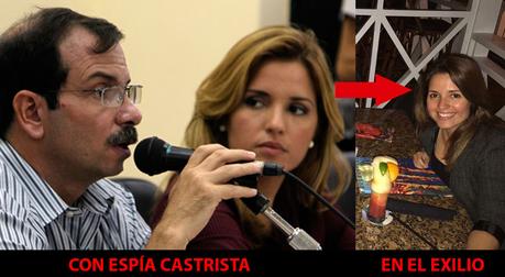 Periodista oficialista cubana disfruta de cena en el exilio Periodista oficialista cubana disfruta de cena en el exilio