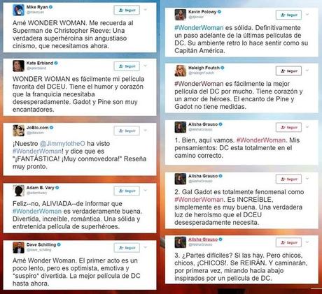 Los primeros comentarios para LA MUJER MARAVILLA son muy buenos Los primeros comentarios para LA MUJER MARAVILLA son muy buenos