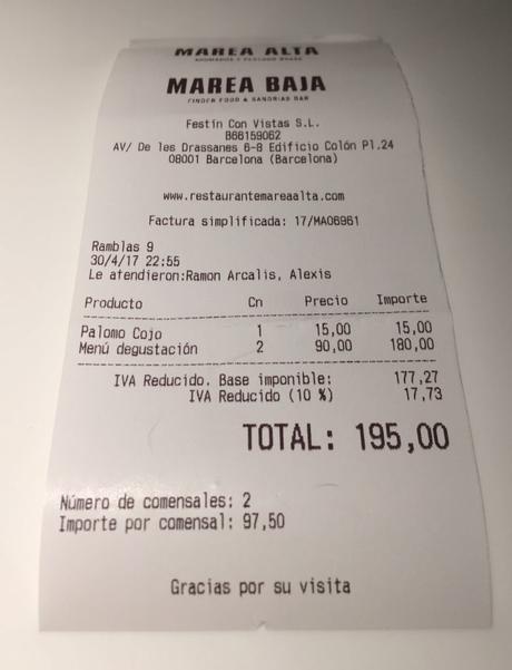 Restaurante Marea Alta (Barcelona)