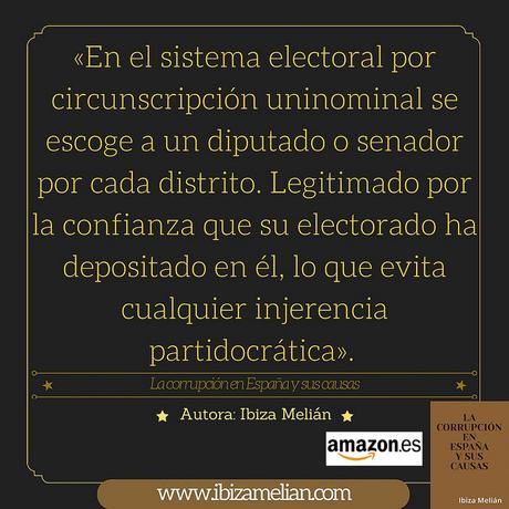 Frase sobre el sistema electoral por circunscripción uninominal