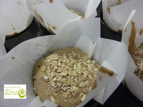 Muffins de avena con arándanos y canela