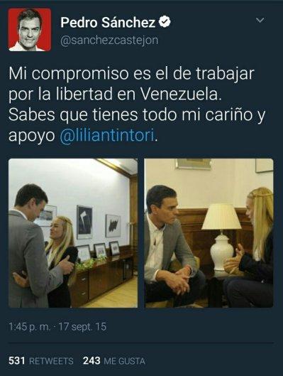 Pedro Sánchez y Venezuela