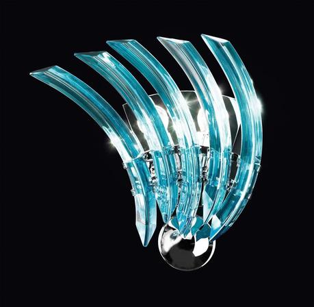 PATRIZIA volpato aplique Rondo cromo a mano, Made in Italy, Made with Murano Glass