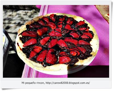 Pizza de nuttela y fresas