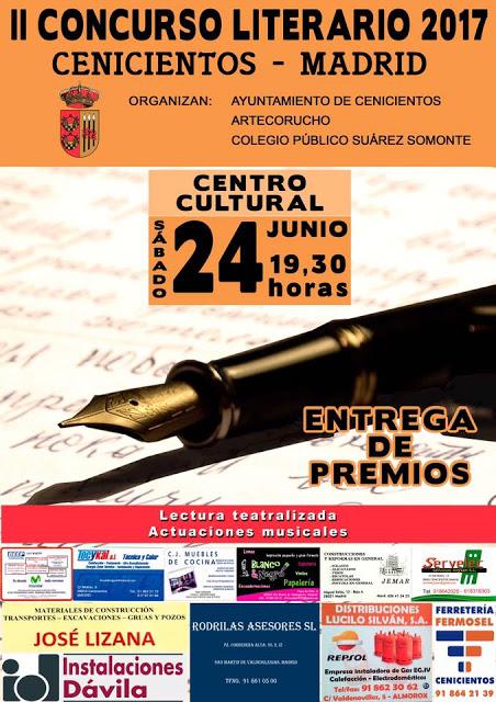 Ya tenemos fechas para las entregas de premios de los Concursos Literarios de la Sierra Oeste de Madrid