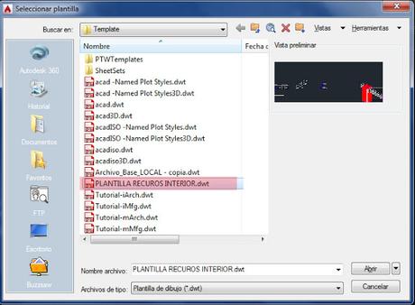 Hacer una plantilla en Autocad