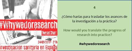 TweetChat #whywedoresearch: Investigación Sanitaria en Español
