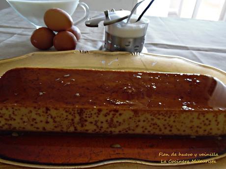 Flan de huevo y vainilla