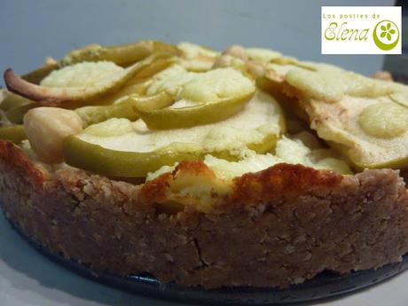 Tarta de manzana, cebolla y queso de cabra