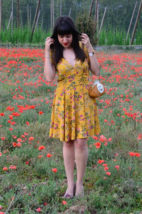 Floral yellow dress