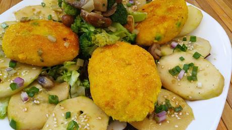 Nuggets de tofu y verduras