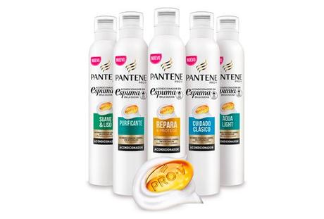 Acondicionador en espuma de Pantene. Acondicionador en espuma de Pantene.
