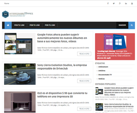 Descarga Plantillas Professionales para Blogger y Wordpress Optimizado con SEO