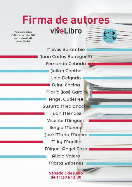 Conoce a nuestros autores y llévate su libro firmado el sábado 3 de junio en el espacio Pop Up Startup Conoce a nuestros autores y llévate su libro firmado el sábado 3 de junio en el espacio Pop Up Startup