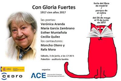 Homenaje a Gloria Fuertes en la Feria del libro de Madrid